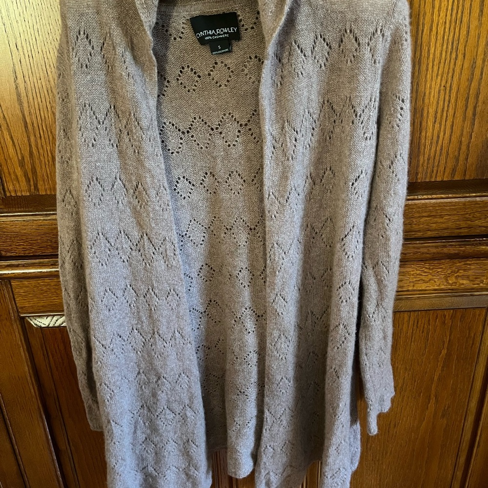 Cashmere hooded cardigan tunic - Picture 3 of 4